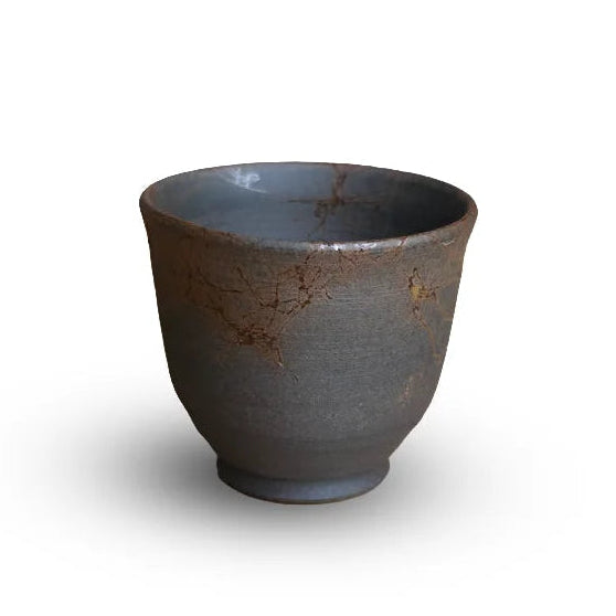 Seaweed impressions - Tanigawa-jin - Glaze Yunomi