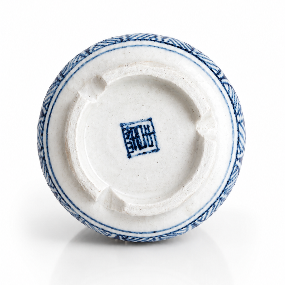 Authentic Japanese pottery tea cup from Ibaraki