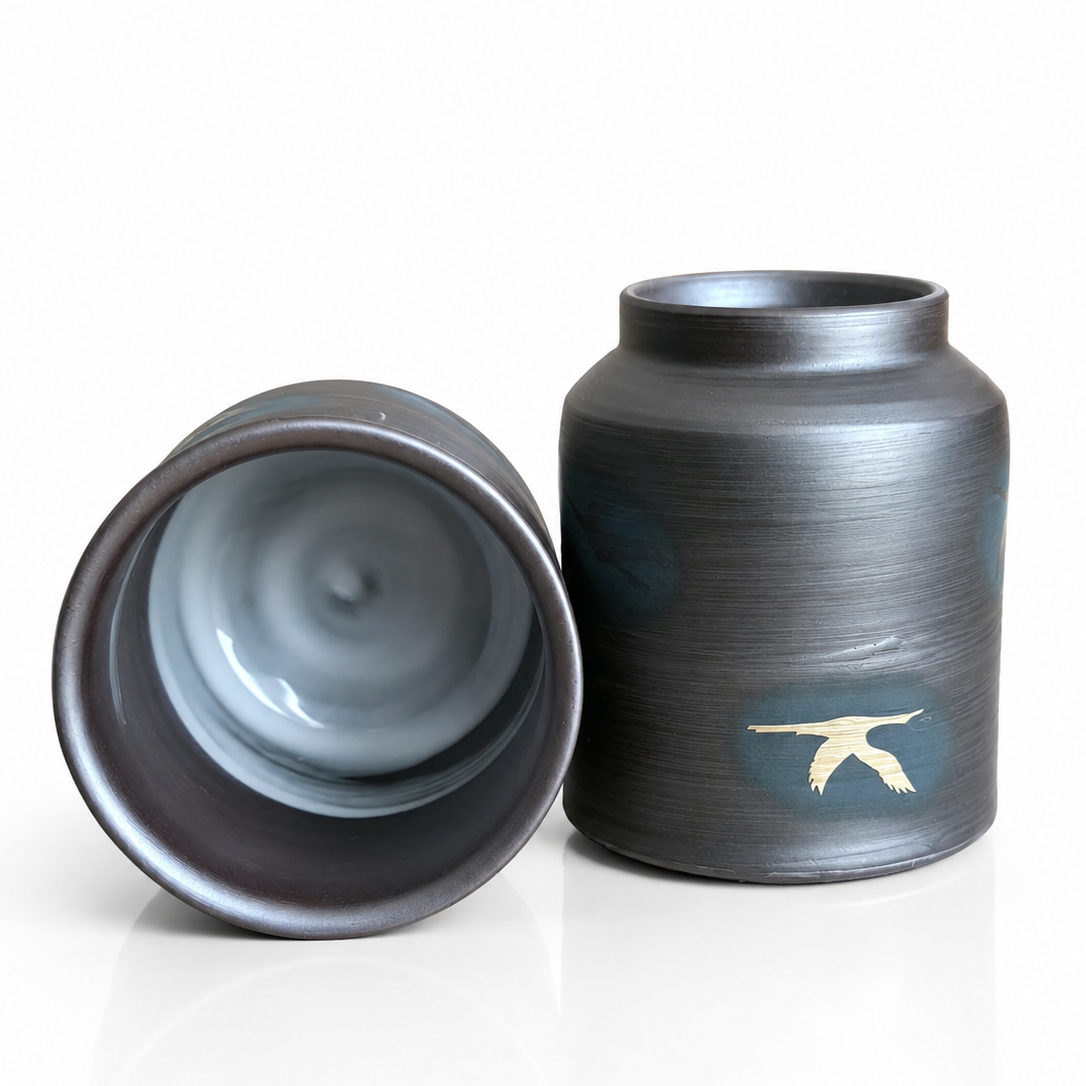 Traditional Japanese ceramic tea cups