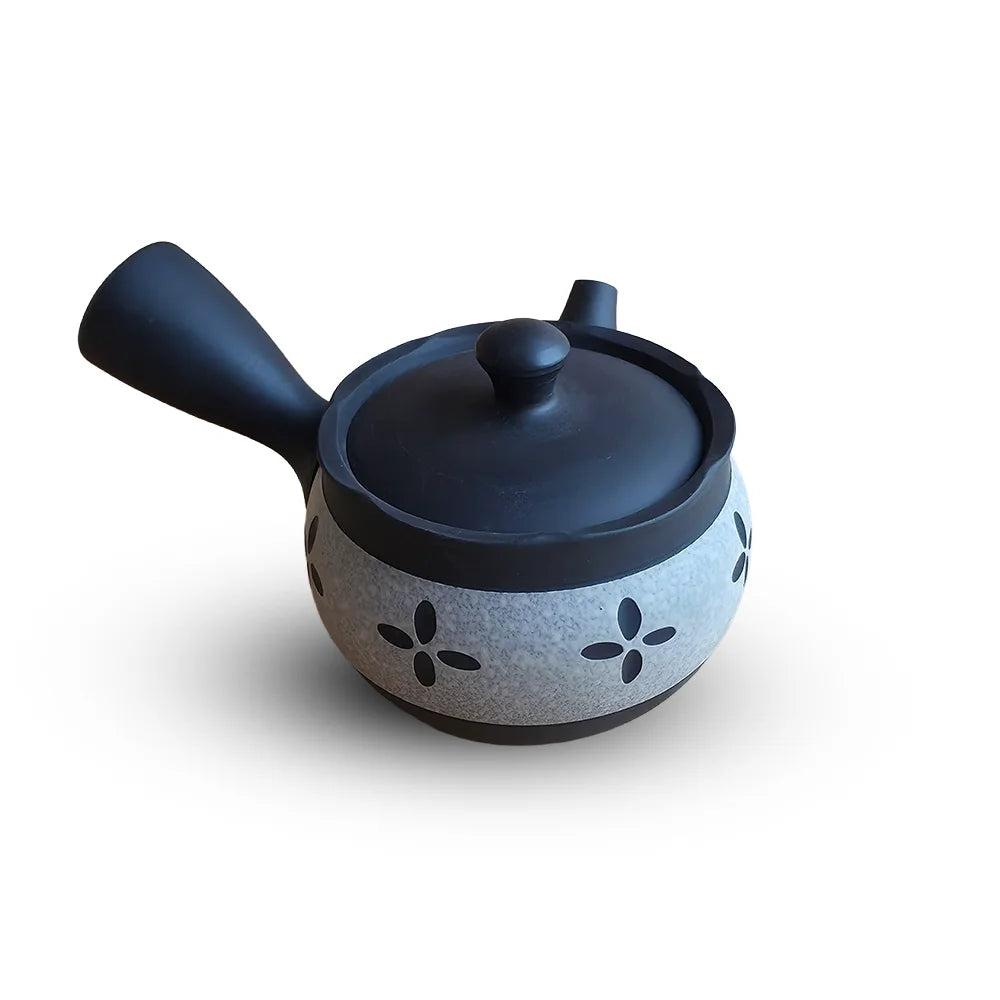 Obi-Ami Kyusu Black - White Cut