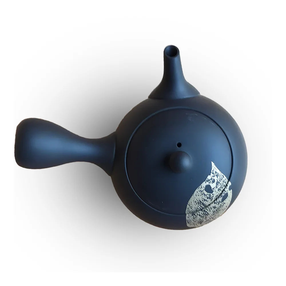 Obi-Ami Kyusu Shomei Black Gold Maple Leaf
