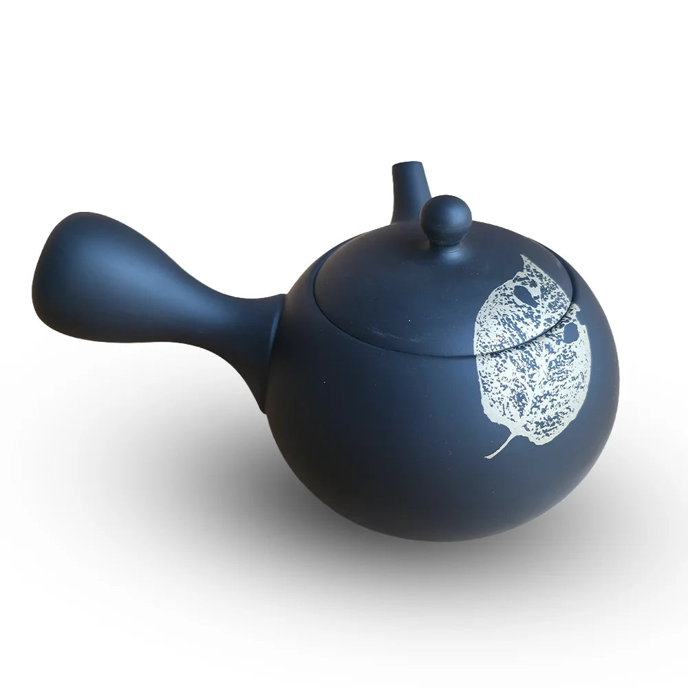 Obi-Ami Kyusu Shomei Black Gold Maple Leaf