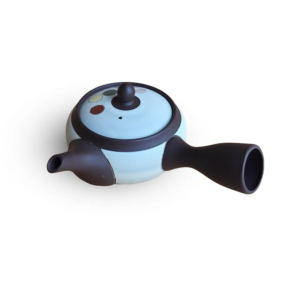Super-Wide Kyusu Brown Polka Dots