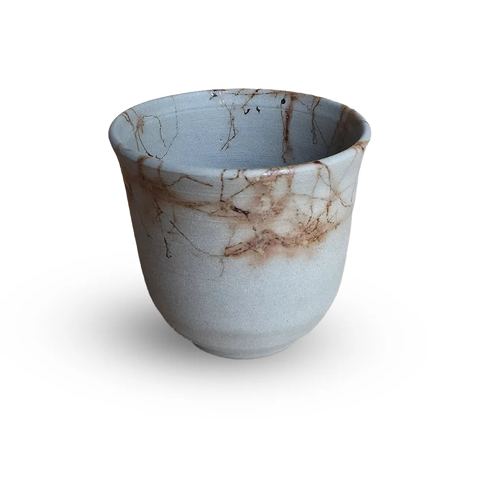 Tanigawa-jin White Algae - Glaze Yunomi