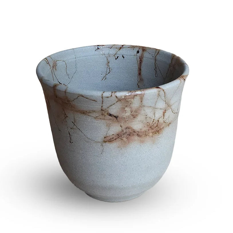 Seaweed impressions - Tanigawa-jin - Glaze Yunomi