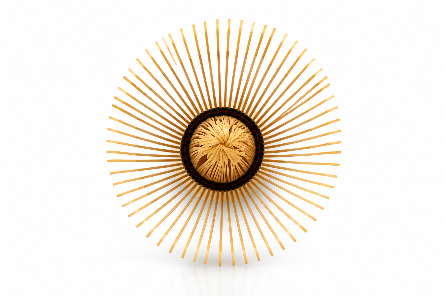 Chasen No. 117 — White Bamboo Matcha Whisk, Coloured Thread · Handmade in Nara