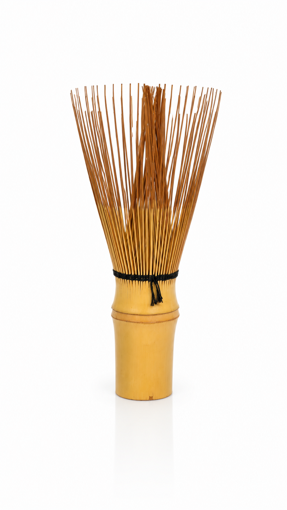 Chasen No. 113 — White Bamboo Matcha Whisk, Fine Straight Tines · Handmade in Nara
