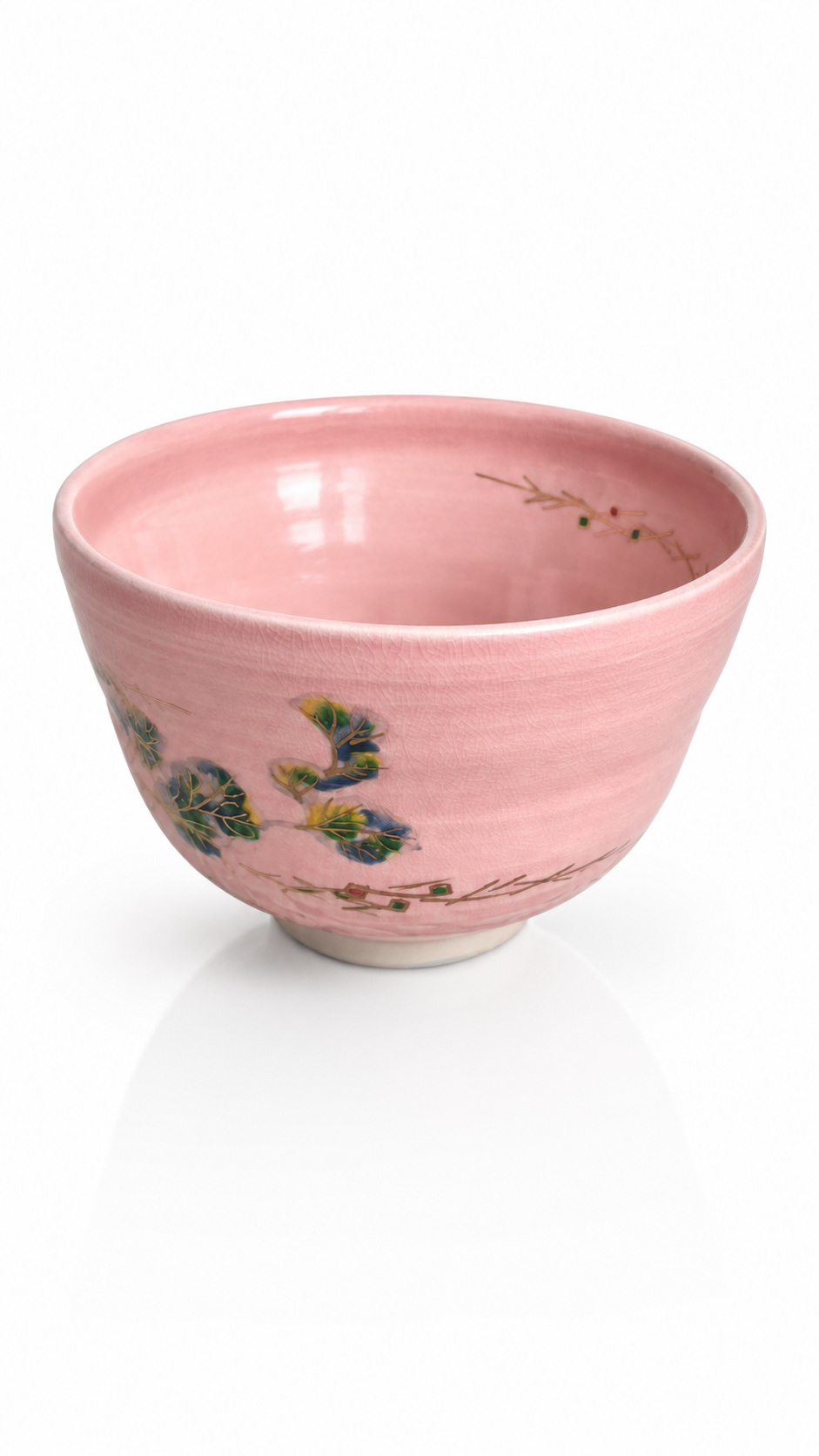 Pink ceramic chawan made in Japan