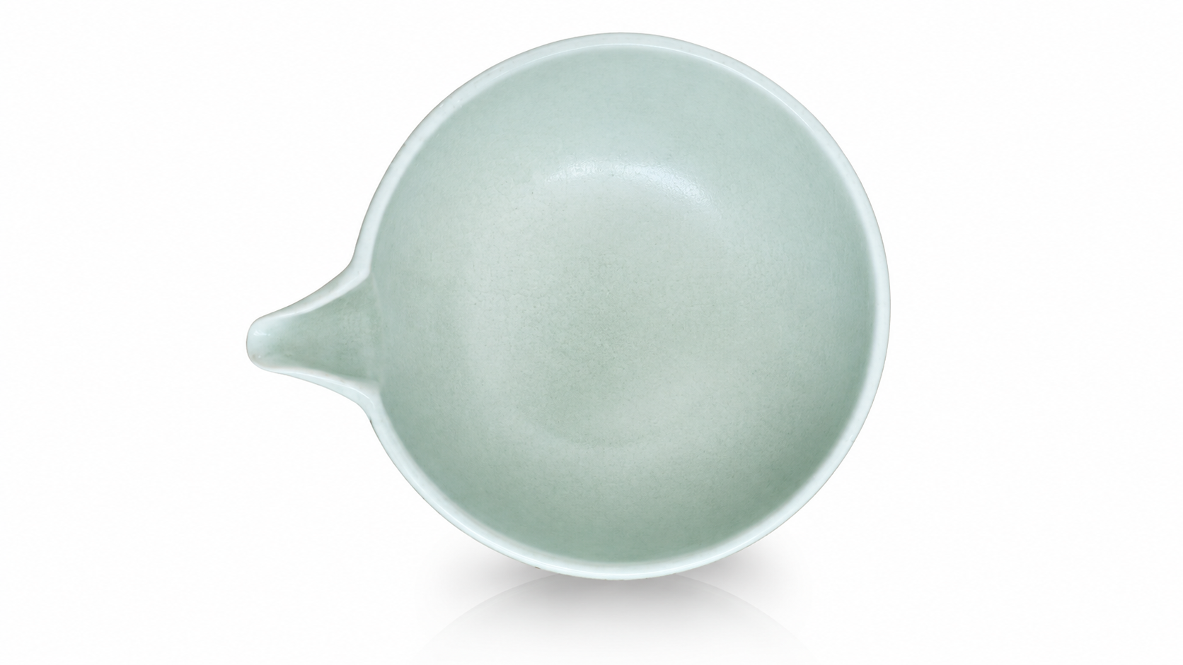 White Celadon Matcha Pouring Bowl — Katakuchi