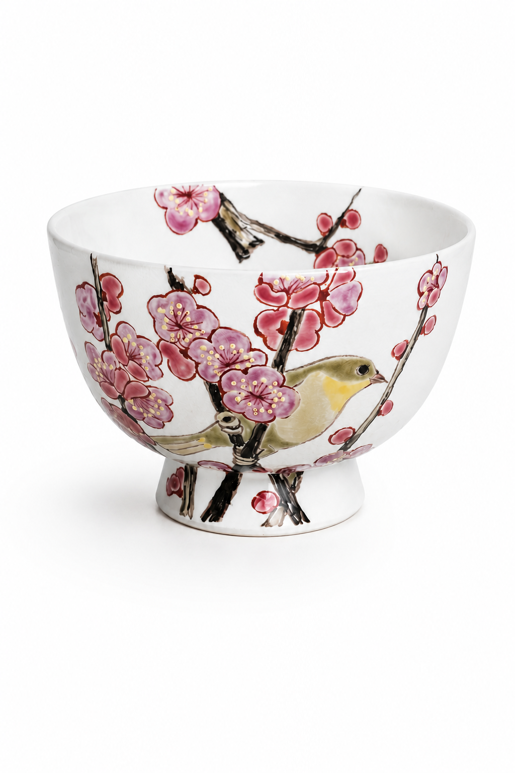 Kyoto Ume Tori (Plum Blossom Songbird) Matcha Bowl