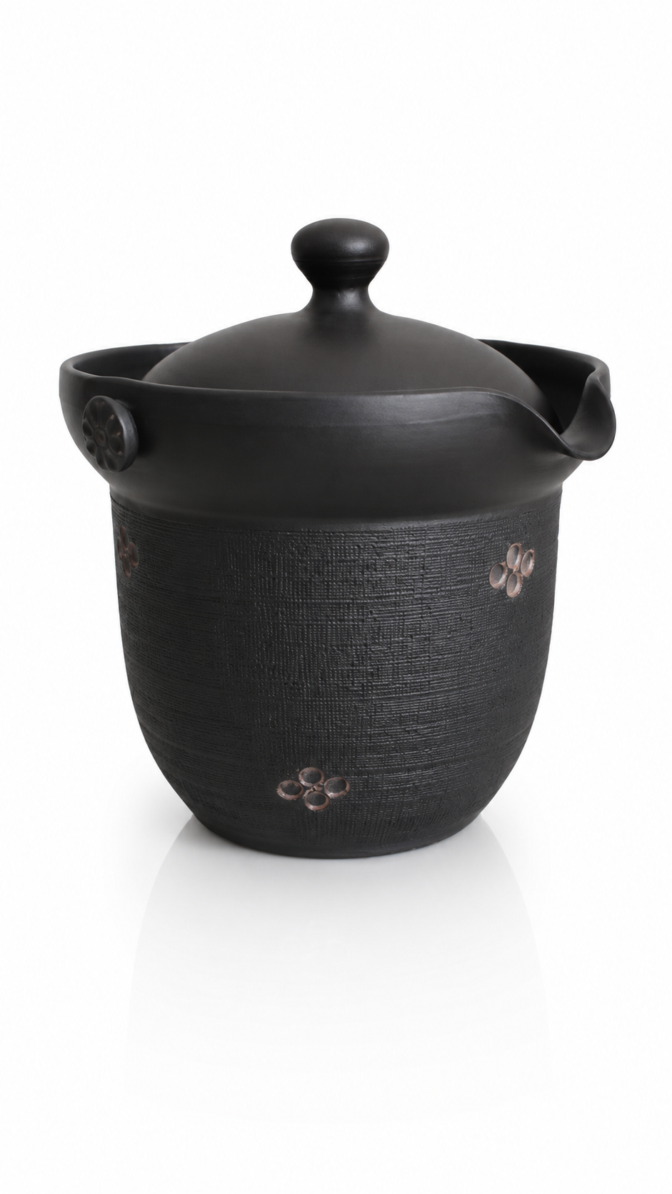 Tenro Black Teapot with Built-in Mesh Filter Lid — Tokoname Kyusu