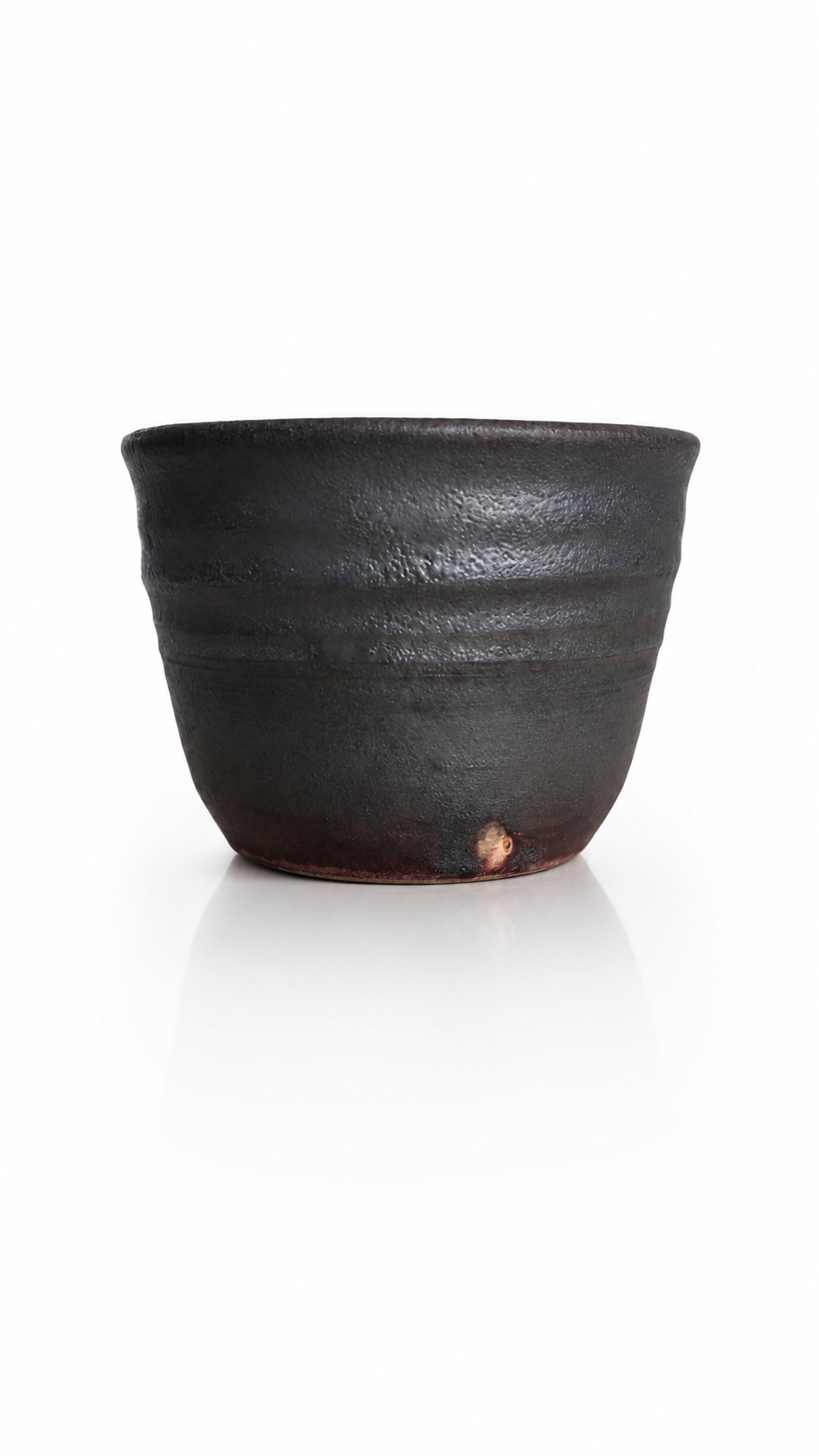 Artisan Japanese ceramic mug with floral handle