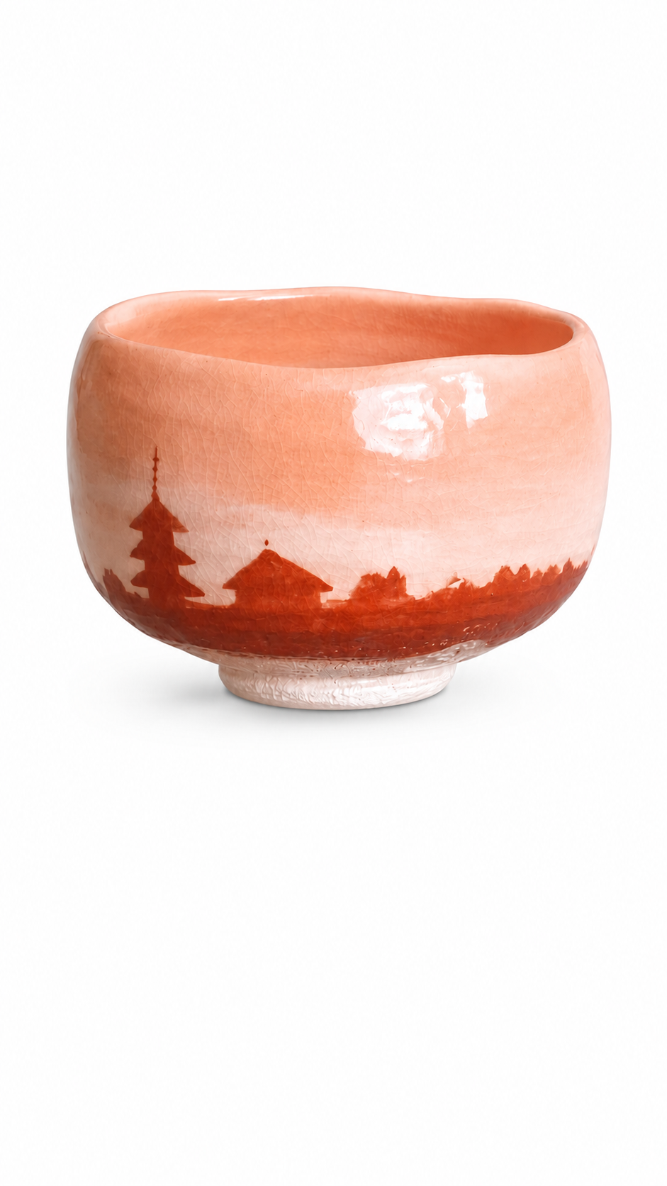Handmade Japanese ceramic matcha bowl with Kyoto cityscape design

Authentic Japanese pottery chawan featuring pagoda silhouette artwork