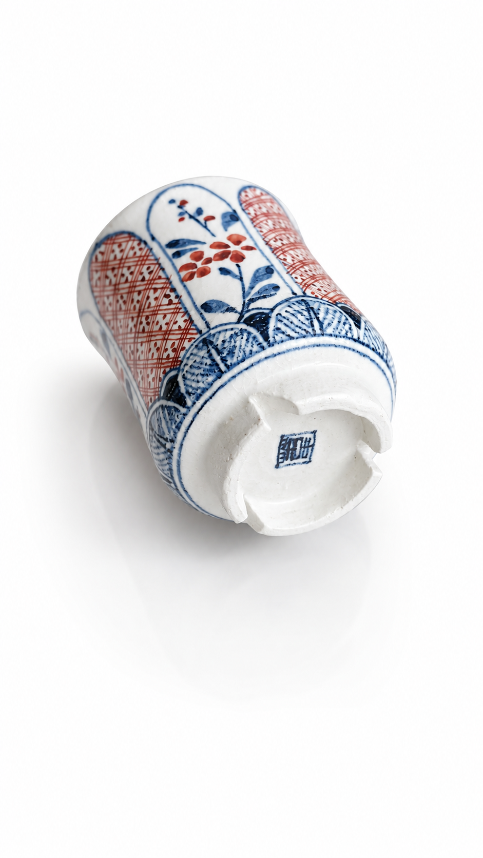 Ibaraki Akae Floral Yunomi Tea Cup